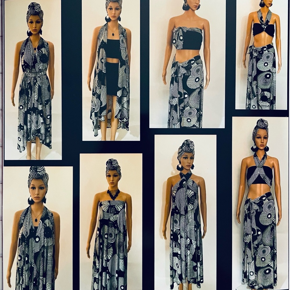 8-way Resort/Beach Wear 4-pc Wrap Ballerina Skirt Set - Picture 4 of 10